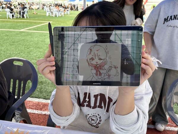 웹툰 체험부스의 이모저모.